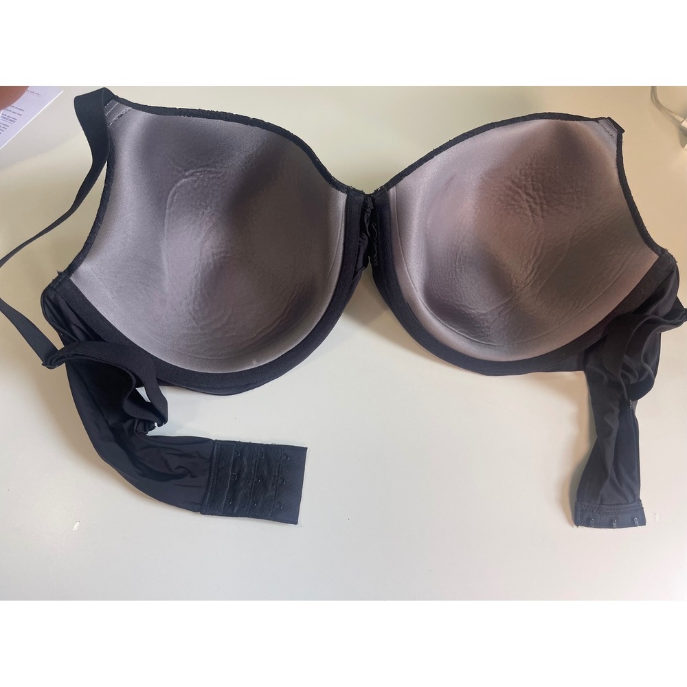 Maidenform Black Lace Underwire Full Coverage Bra 38DD Floral Overlay Comfort - Picture 4 of 4